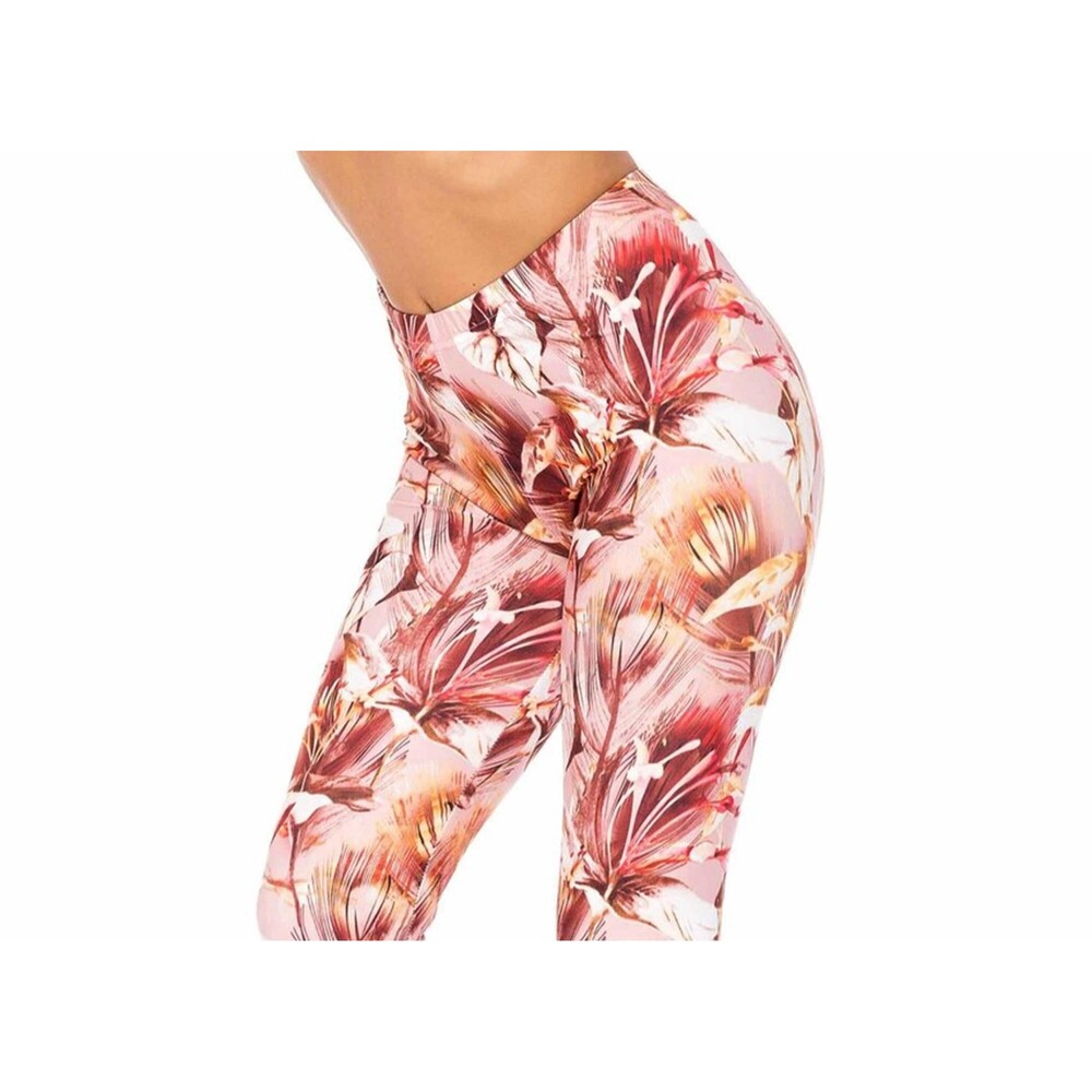 Reg One Size Mocha Floral Leggings by USA‎ Fashion Creamy Soft Leggings